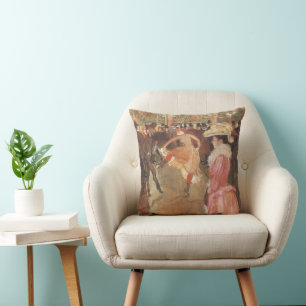 Ball at the Nightclub by Toulouse Lautrec Throw Pillow