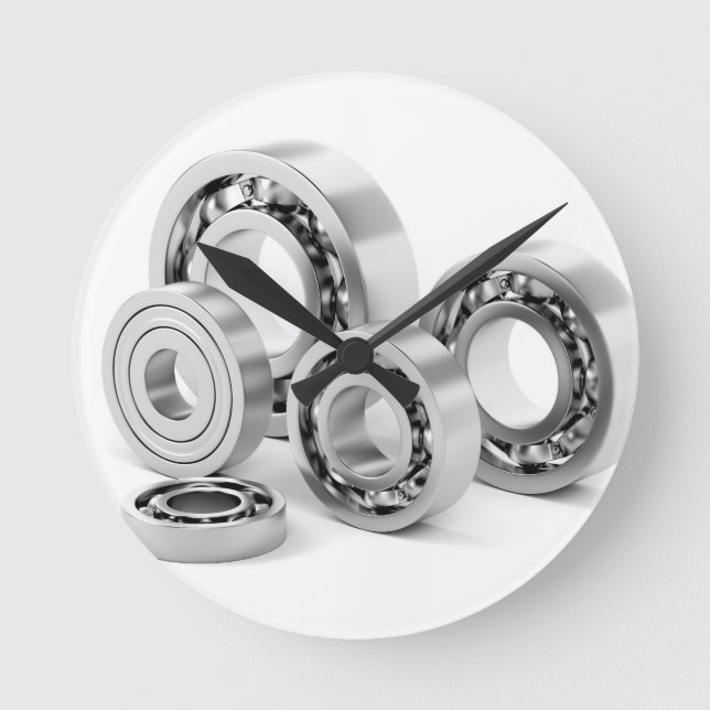 Ball bearings with different sizes round clock (Front)