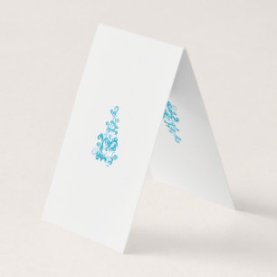 Ball Blue, Medium Turquoise decorative design Business Card