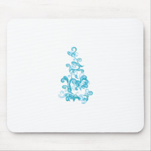 Ball Blue, Medium Turquoise decorative design Mouse Pad