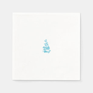 Ball Blue, Medium Turquoise decorative design Napkin