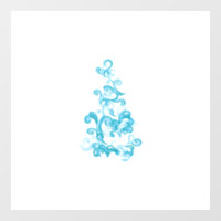 Ball Blue, Medium Turquoise decorative design