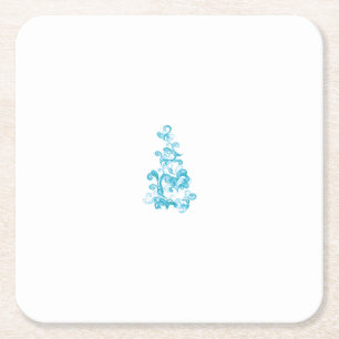 Ball Blue, Medium Turquoise decorativPaper Coaster