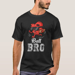 Ball Bro Heart  American Football Brother Valentin T-Shirt