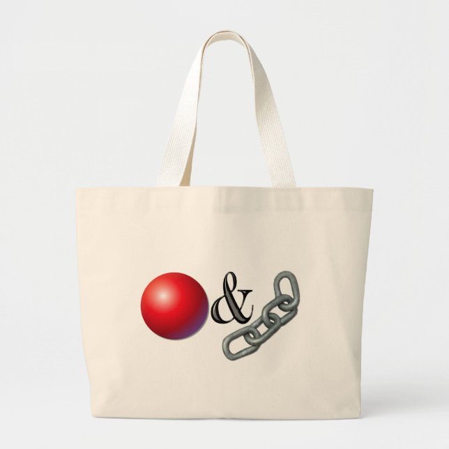 Ball & Chain Large Tote Bag (Front)