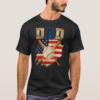 Ball Dad Softball Baseball For Daddy Father Day T-Shirt