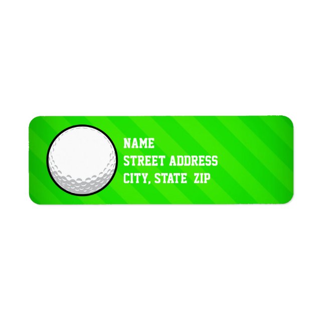 Ball de golf ; Neon Green Strips (Devant)