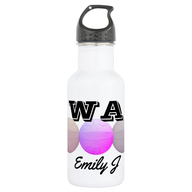 Ball Design Personalised Netball 532 Ml Water Bottle (Front)