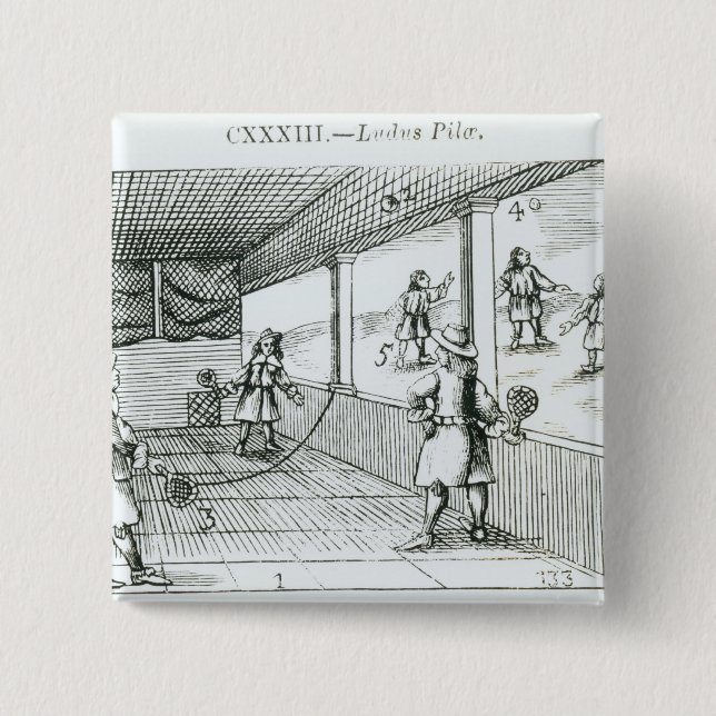 Ball Game 2 Inch Square Button (Front)