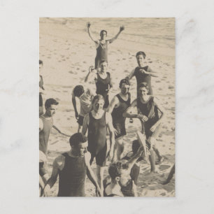 Ball Games on the Beach Postcard