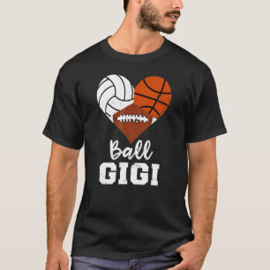 Ball Gigi Heart Volleyball Basketball Football Gi T-Shirt