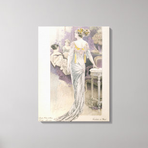 Ball gown, from 'Les Grandes Modes de Paris' Canvas Print