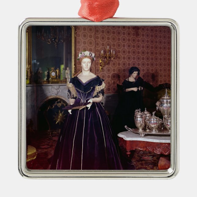 Ball gown of Mary Todd Lincoln Metal Ornament (Front)
