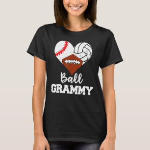 Ball Grammy Heart Baseball Volleyball Football Gr T-Shirt