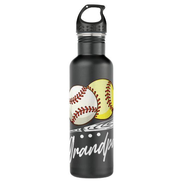 Ball Grandpa Baseball Softball  710 Ml Water Bottle (Front)