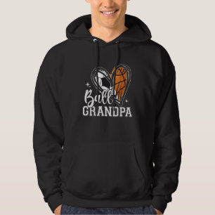 Ball Grandpa Soccer Basketball Heart Father s Day Hoodie
