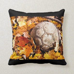 ball in the woods throw pillow