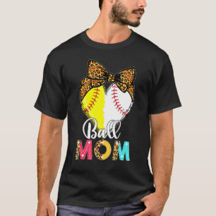 Ball Mom Baseball Softball Mama Team Sports T-Shirt