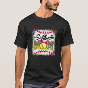 Ball Mom Mother's Day Tee Baseball Softbal Mom Leo