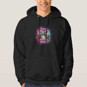 Ball Mom Mother's Day Teeball Mom Leopard  11 Hoodie