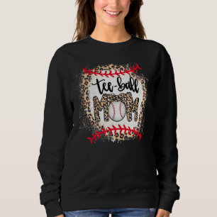 Ball Mom Mother's Day Teeball Mom Leopard Sweatshirt