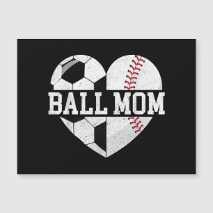 Ball Mom Shirt Heart Funny Baseball Soccer Mom