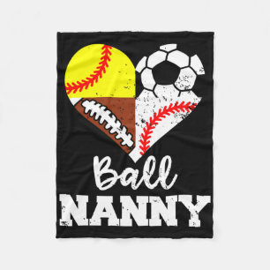 Ball Nanny Soccer Football Baseball Softball Playe Fleece Blanket