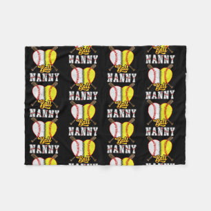 Ball Nanny Softball Baseball Lovers Funny Fleece Blanket