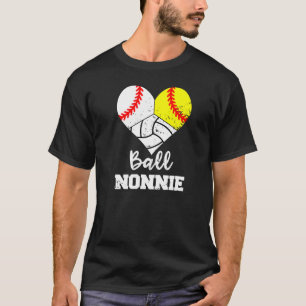 Ball Nonnie Heart Softball Baseball Volleyball No T-Shirt