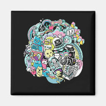 Ball of Cartoon Robots