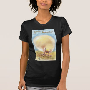 Ball of Fluff Chick Vintage Easter Postcard T-Shirt