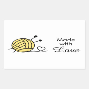 Ball of Knitting Yarn Craft - Custom Colour Sticker