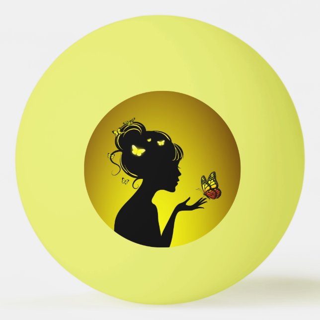 Ball Of Ping Pong The Woman Butterflies Yellow (Front)
