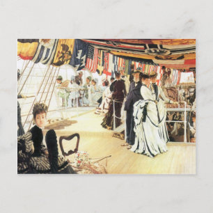 Ball on board by James Tissot Postcard