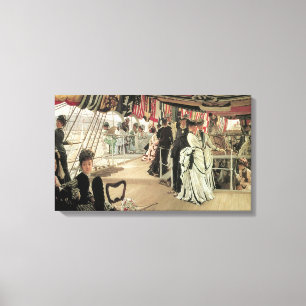Ball on Shipboard by James Tissot, Victorian Art Canvas Print