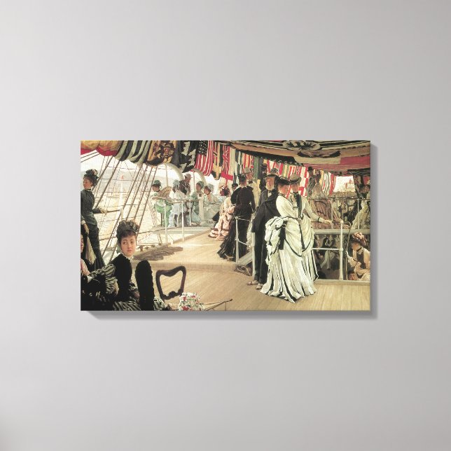 Ball on Shipboard by James Tissot, Victorian Art Canvas Print (Front)