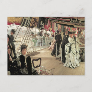 Ball on Shipboard by James Tissot, Victorian Art Postcard