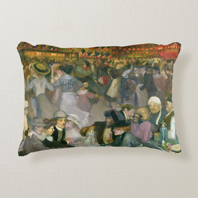 Ball on the 14th July Decorative Pillow (Front)