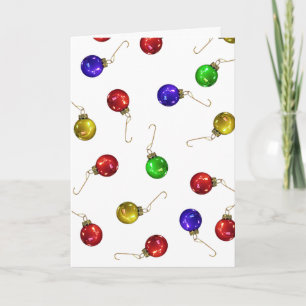 Ball Ornaments Customizable Holiday Card
