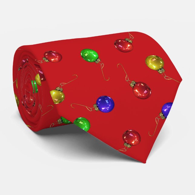 Ball Ornaments Neck Tie (Rolled)
