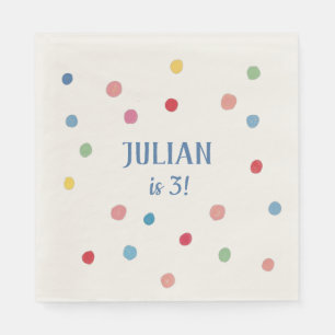 Ball Pit Polka Dots Kids Birthday Party Napkin