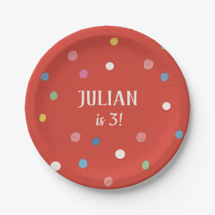 Ball Pit Polka Dots Kids Birthday Party Paper Plate