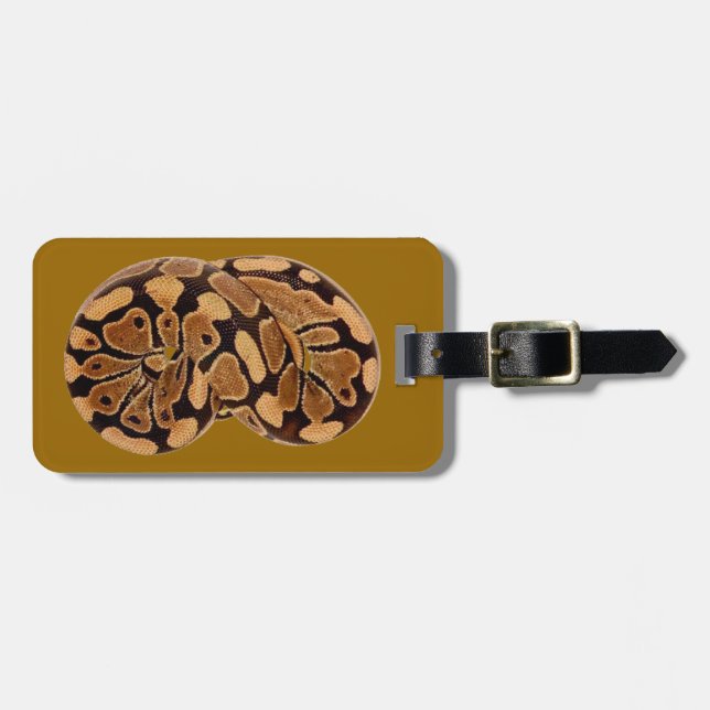 Ball Python Luggage Tag (Front Horizontal)