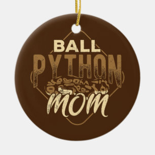 Ball python mom reptile species venomous serpent  ceramic ornament