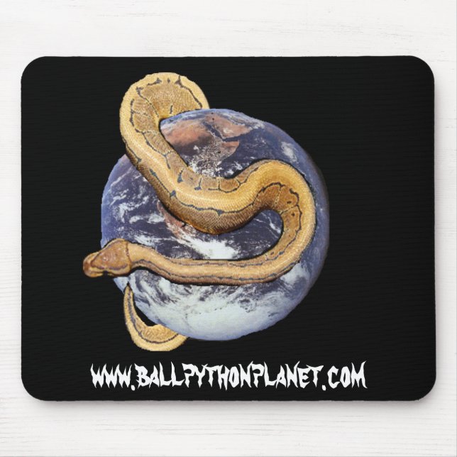 Ball Python Planet Mouse Pad (Front)