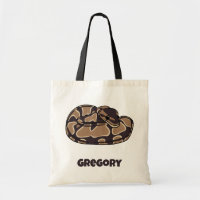 Ball Python Snake, Brown and Tan Personalized