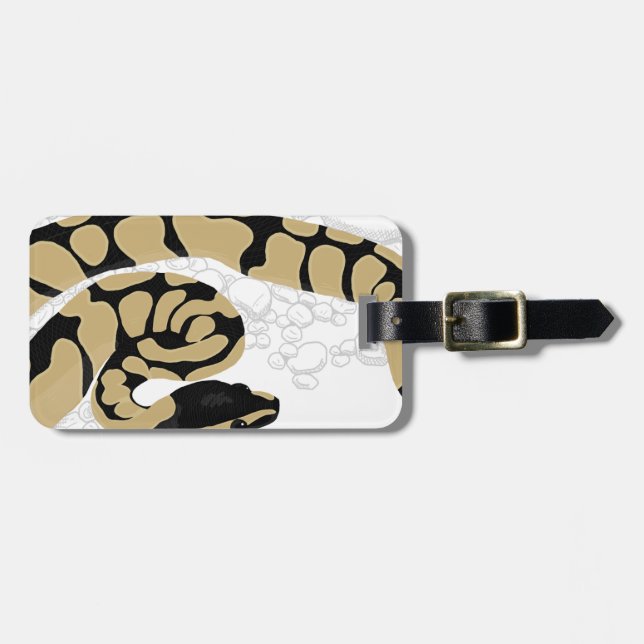 Ball Python Snake Luggage Tag (Front Horizontal)