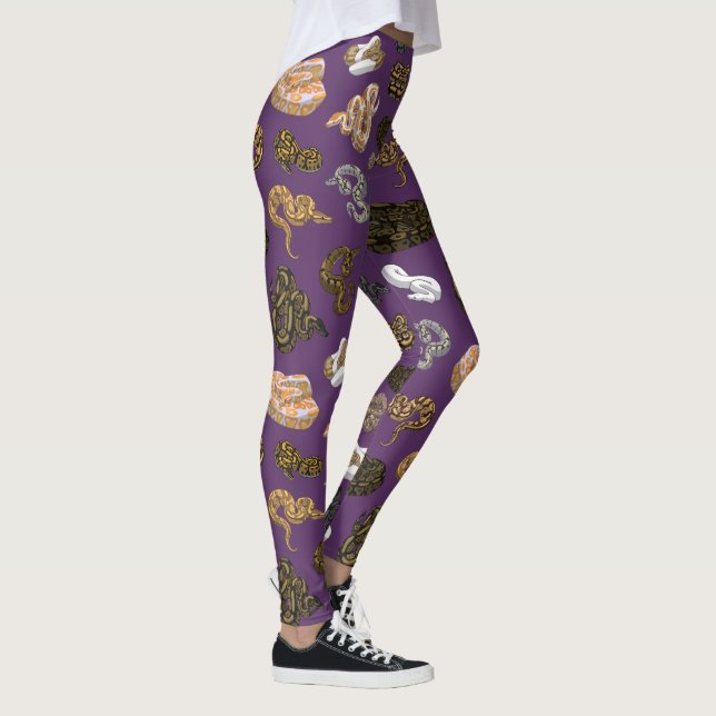 Ball Python Snake Morph Pattern Leggings (Right)