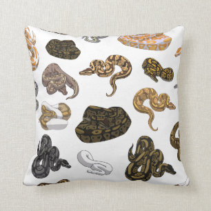 Ball Python Snake Morph Pattern Throw Pillow