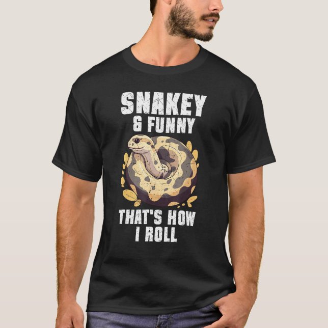 Ball Python Snake  Reptile  Noodle Reptile Snek 2 T-Shirt (Front)